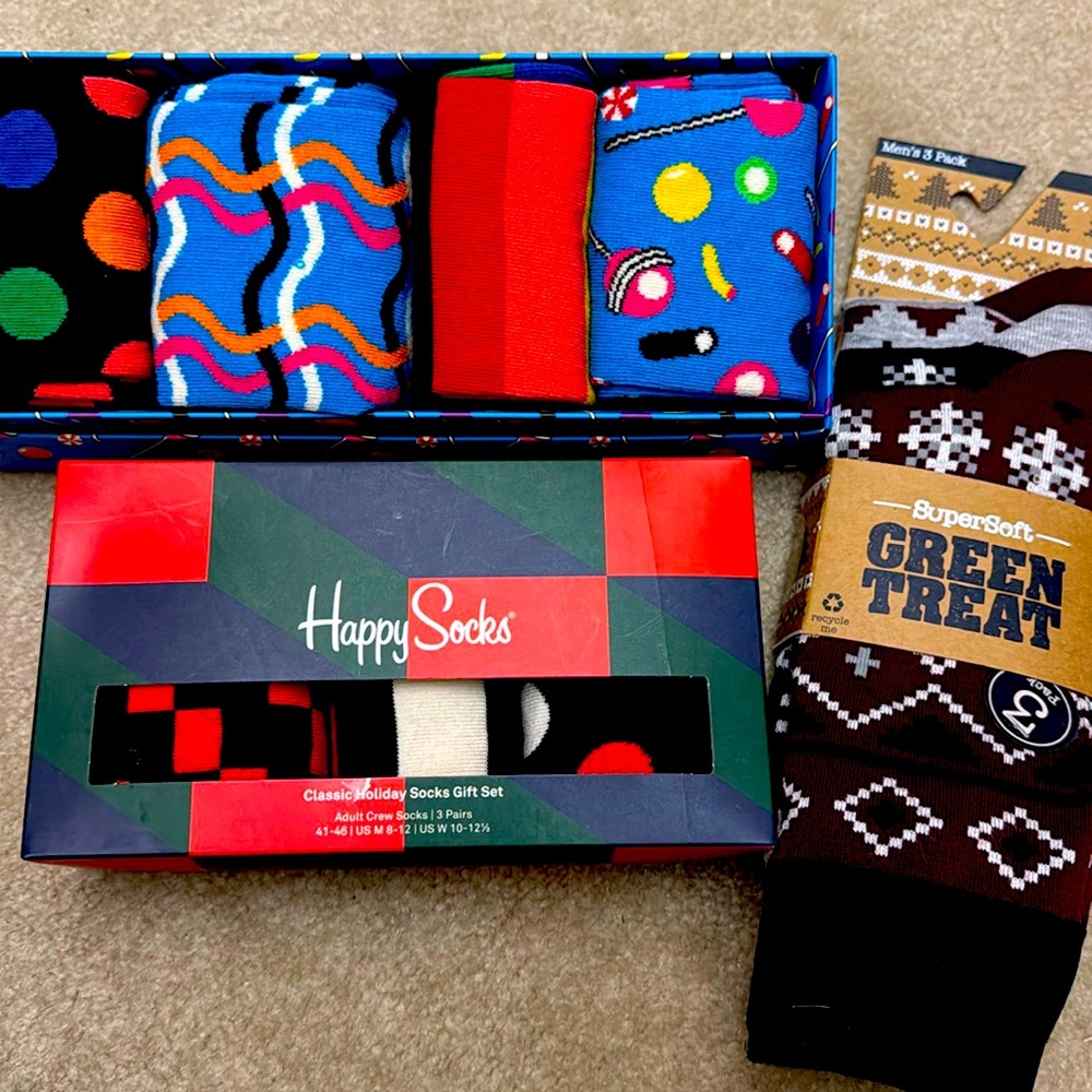 Green Treat and other super soft socks 10 pairs